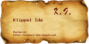 Klippel Ida névjegykártya